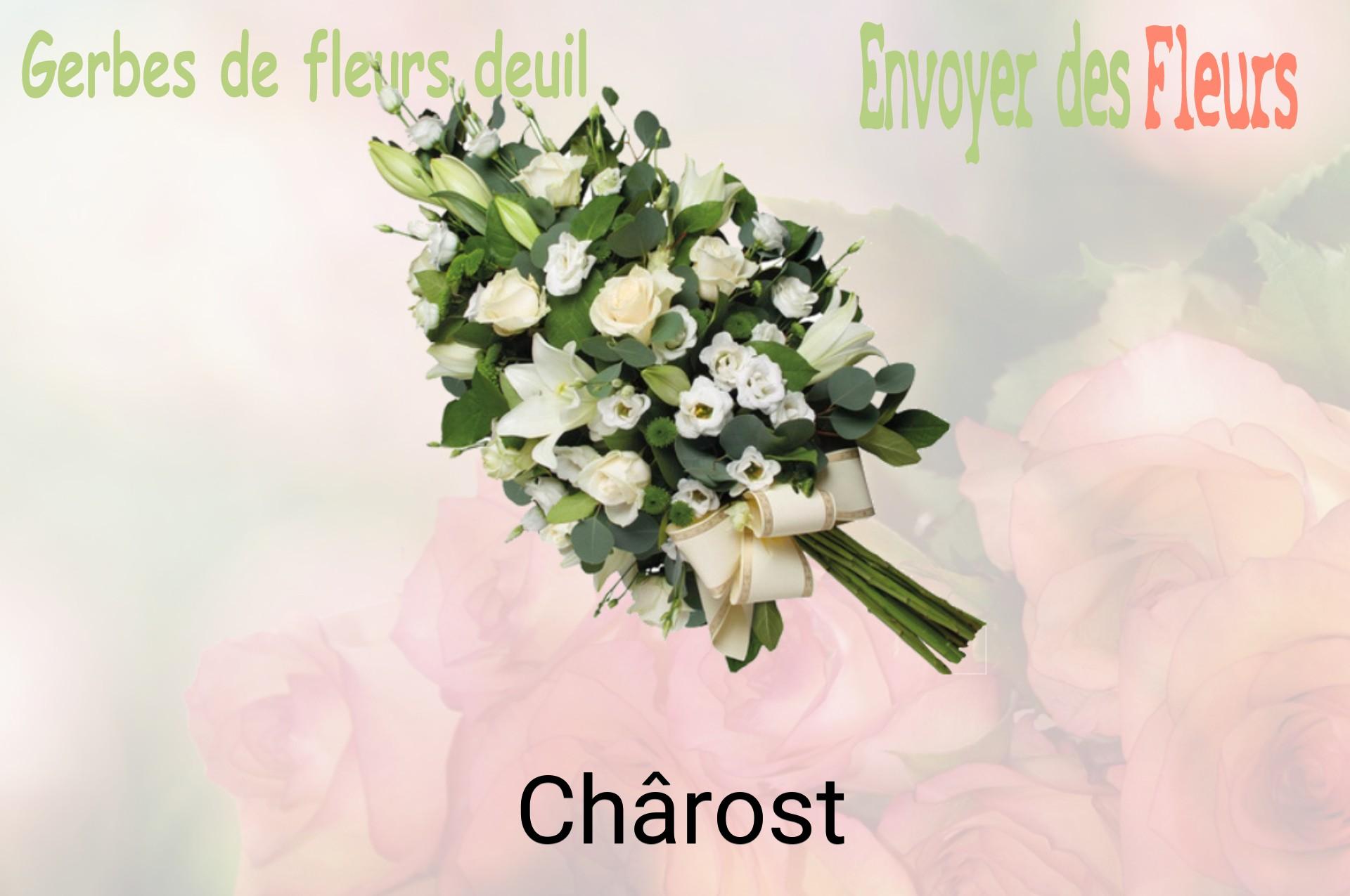 Gerbe de fleurs de deuil livrée à Chârost